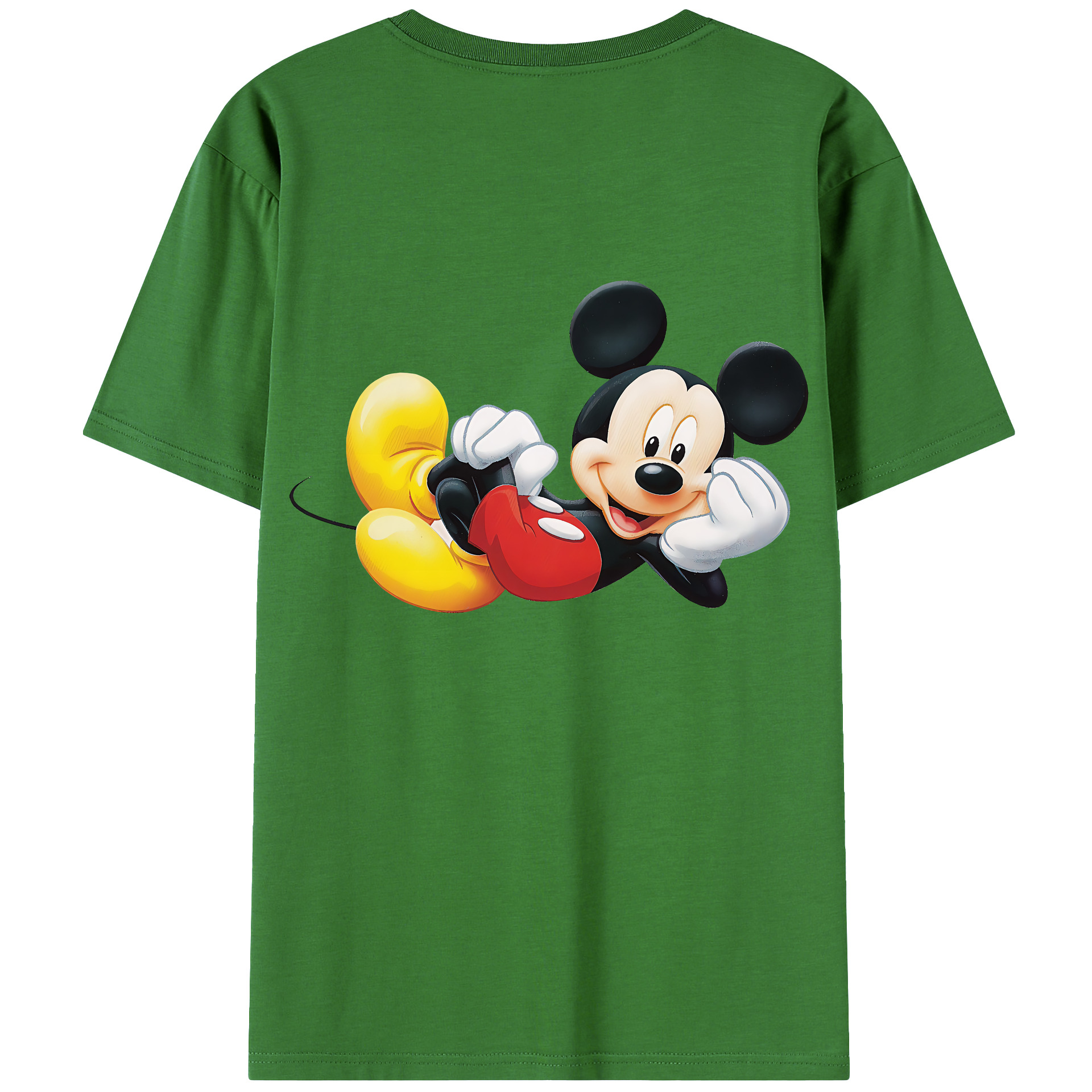 （画像用） ミッキーマウス Mickey Mouse レディース半袖Tシャツ(バックプリント)
